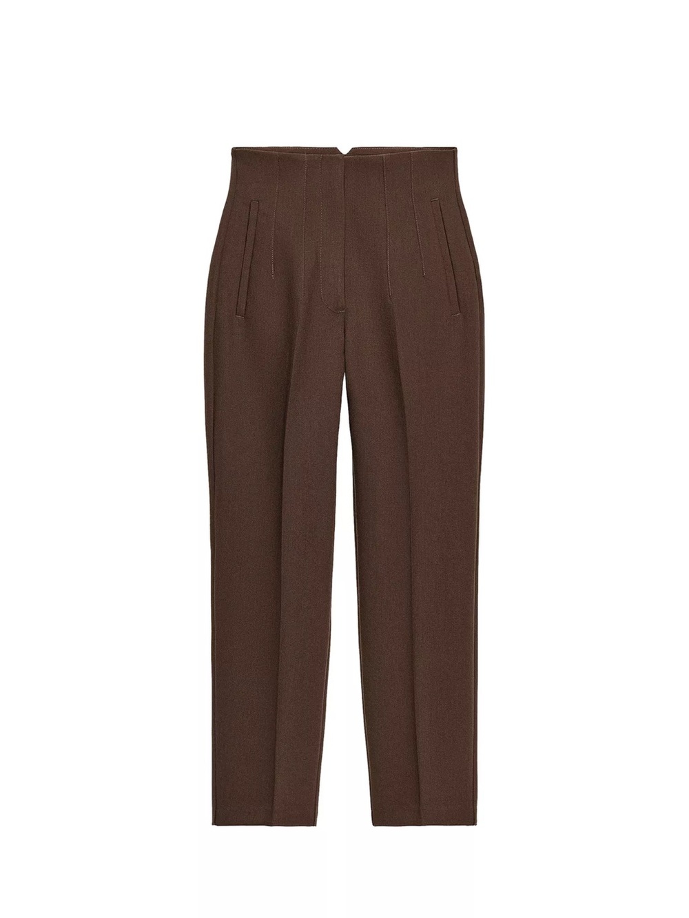 Zara brown high waisted trouser pants